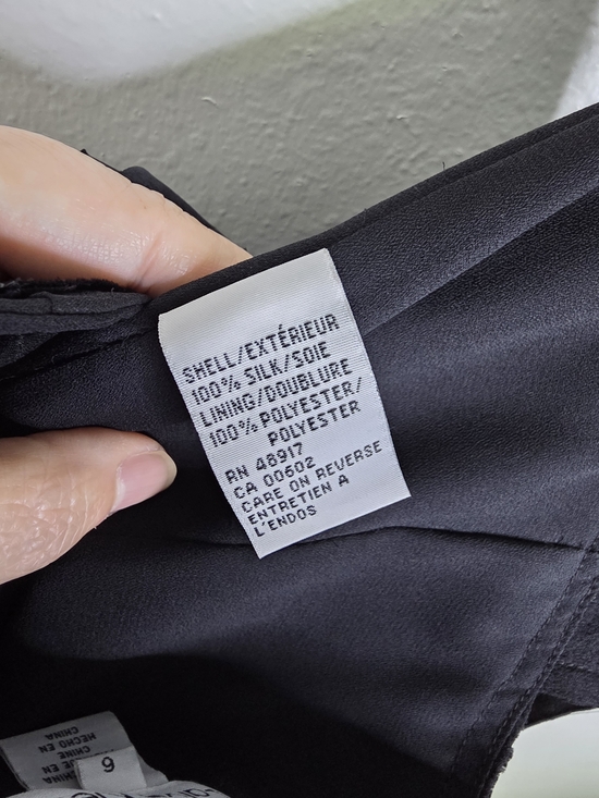 Archival Calvin Klein Collection | 100% Silk Raw-Edge Panel Midi Dress | Size 6 - Picture 4 of 11